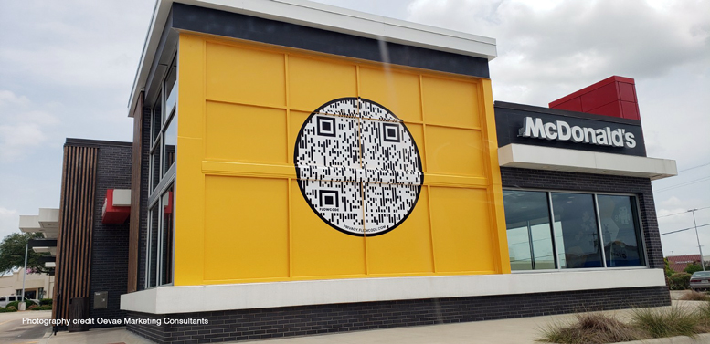 McDonald's Wall Wrap QR Code Outdoor Graphic Decal